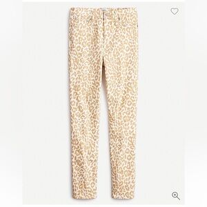 NWOT J.Crew 10” Toothpick Highest-Rise Safari Leopard Print Jeans 26